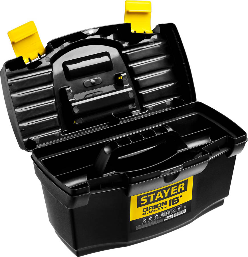 STAYER 410 x 230 x 230мм (16''), пластиковый, ящик для инструментов ORION-16 38110-16_z03 купить по цене 850 ₽ в интернет магазине ТЕХСАД