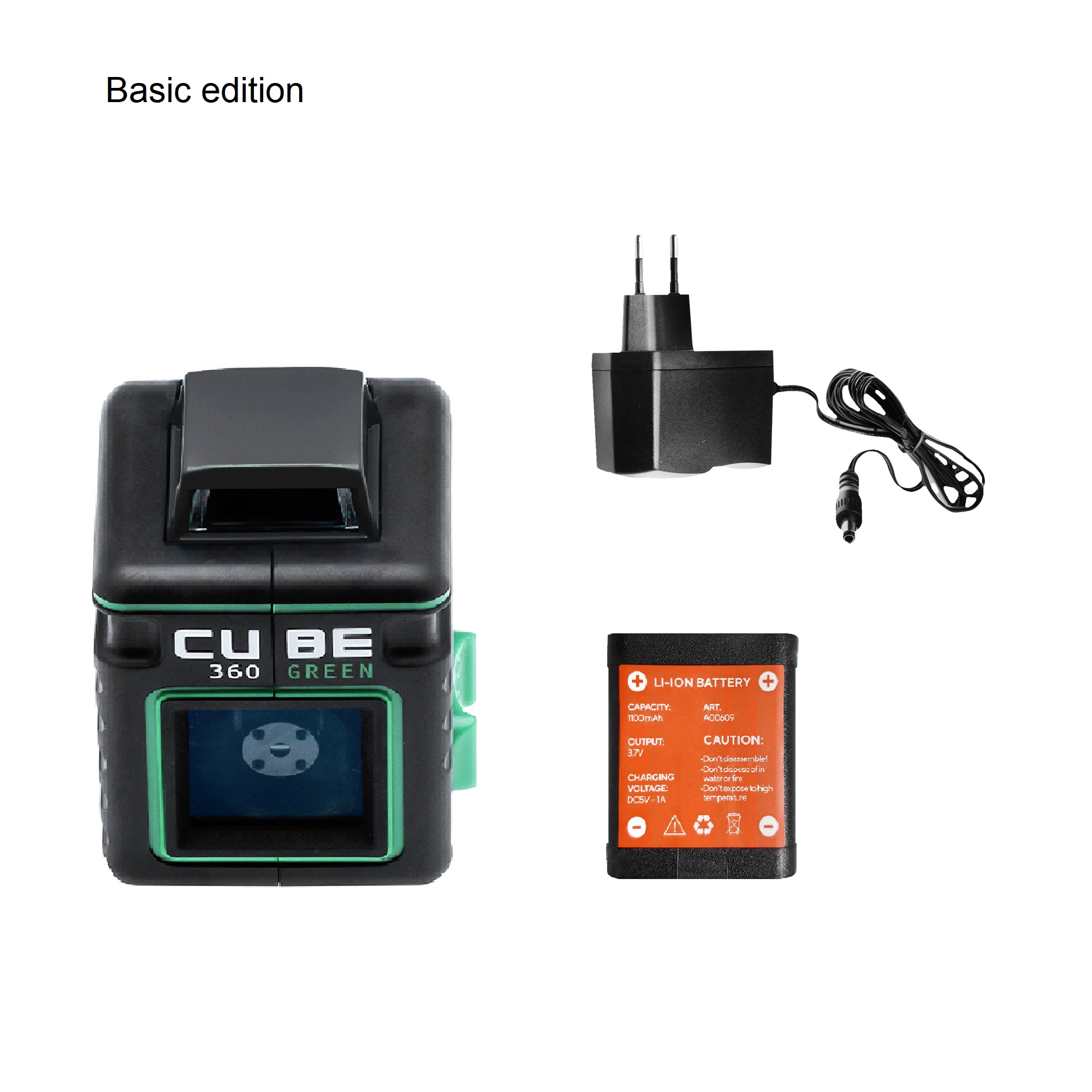 Лазерный уровень ADA CUBE 360 GREEN BASIC EDITION купить по цене 9&nbsp;990 ₽ в интернет магазине ТЕХСАД