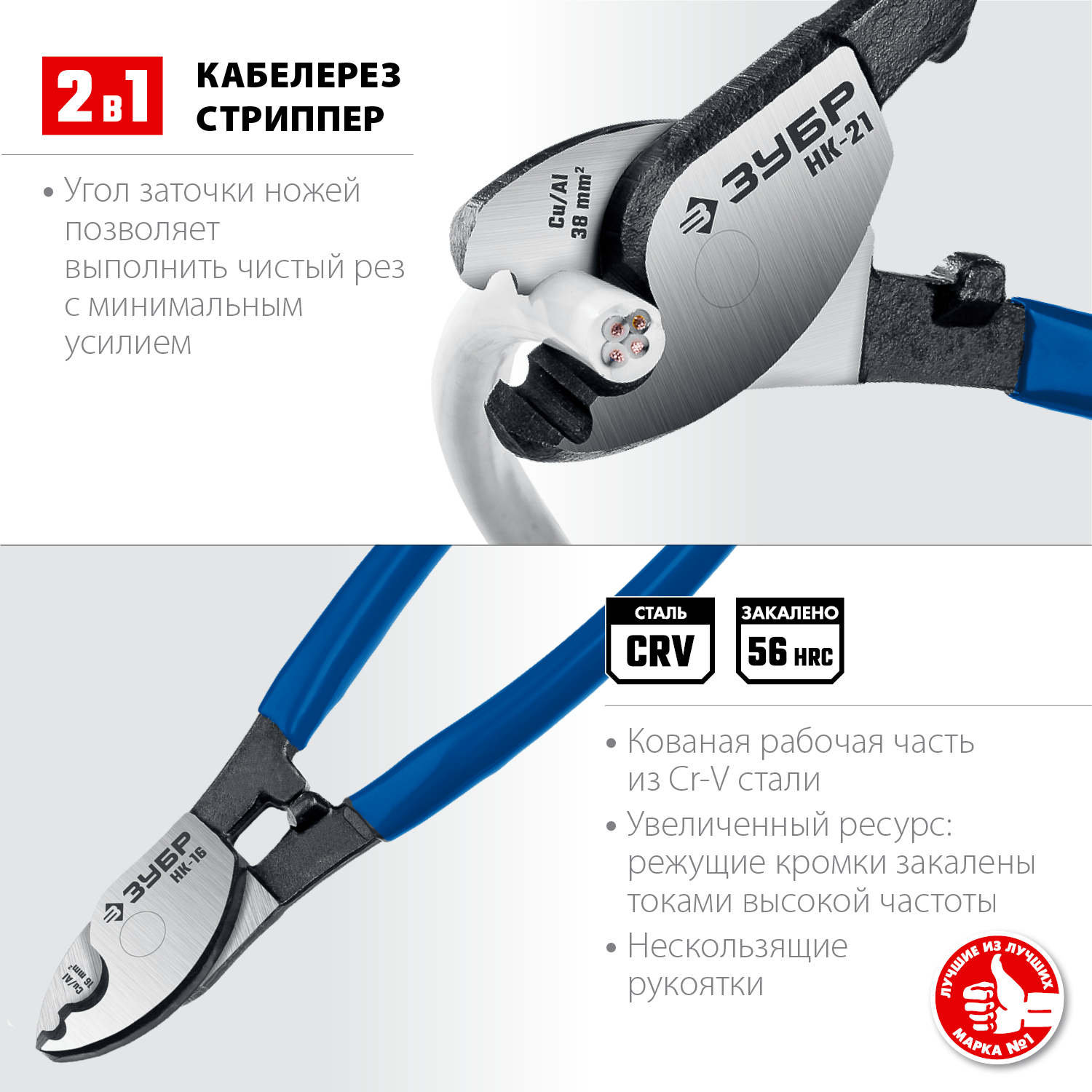 ЗУБР 210 мм, до 11 мм, кабелерез НК-21 23343-20_z01 Профессионал купить по цене 820 ₽ в интернет магазине ТЕХСАД