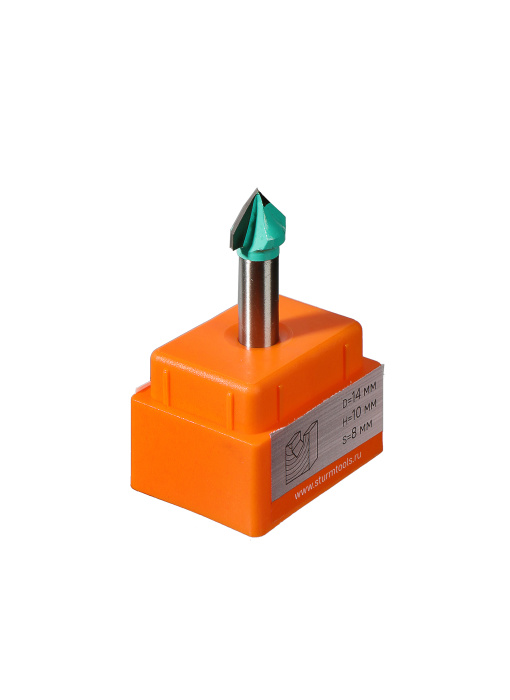 RB04-081014 Фреза пазовая V-образная DxHxL 14x10x45 мм, хв.8 Sturm! купить по цене 140 ₽ в интернет магазине ТЕХСАД