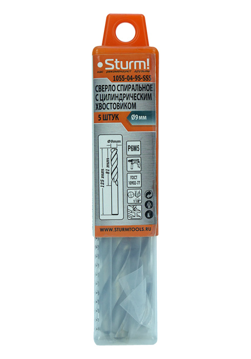 Сверло по металлу Sturm! 1055-04-9S-SS5 купить по цене 540 ₽ в интернет магазине ТЕХСАД