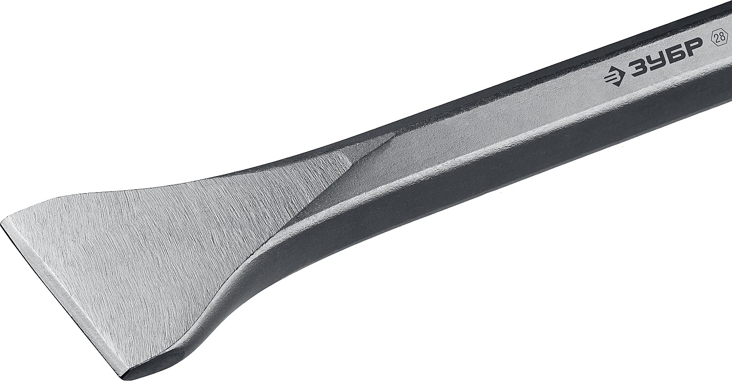 ЗУБР 80 х 400 мм, HEX 28, зубило лопаточное 29372-80-400 Профессионал купить по цене 2 490 ₽ в интернет магазине ТЕХСАД