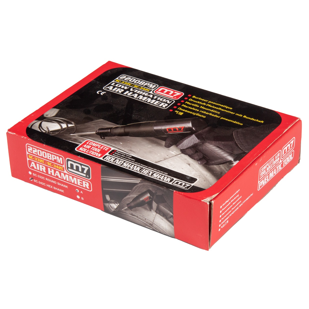 Пневмозубило 10 мм, 2200 уд/мин MIGHTY SEVEN SC-342C купить по цене 16&nbsp;000 ₽ в интернет магазине ТЕХСАД