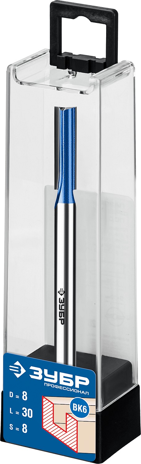 ЗУБР 8 x 30 мм, хвостовик 8 мм, фреза пазовая прямая с нижними подрезателями 28755-8-30 Профессионал купить по цене 660 ₽ в интернет магазине ТЕХСАД