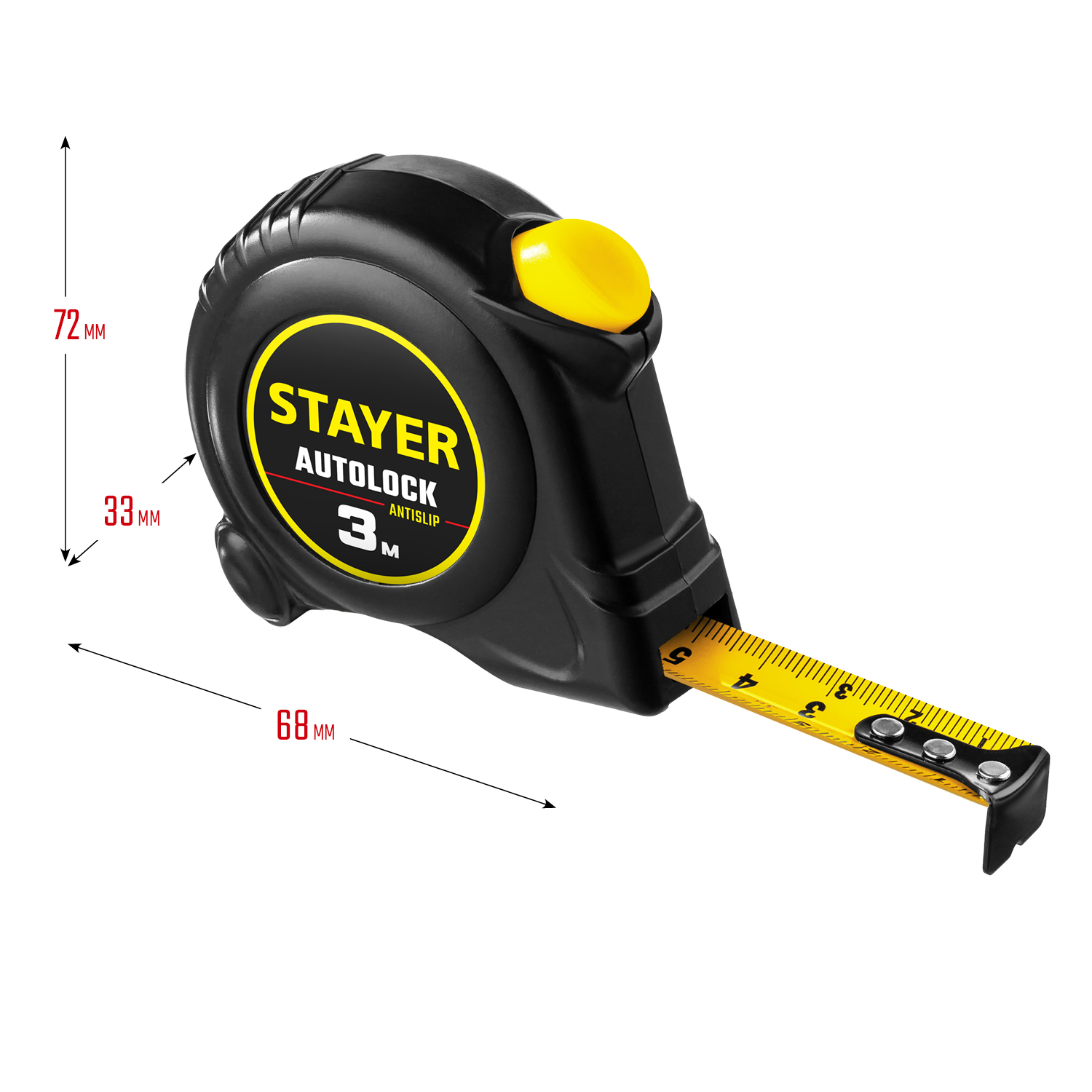 STAYER 3 м х 16 мм, с автостопом рулетка 2-34126-03-16_z02 купить по цене 173 ₽ в интернет магазине ТЕХСАД