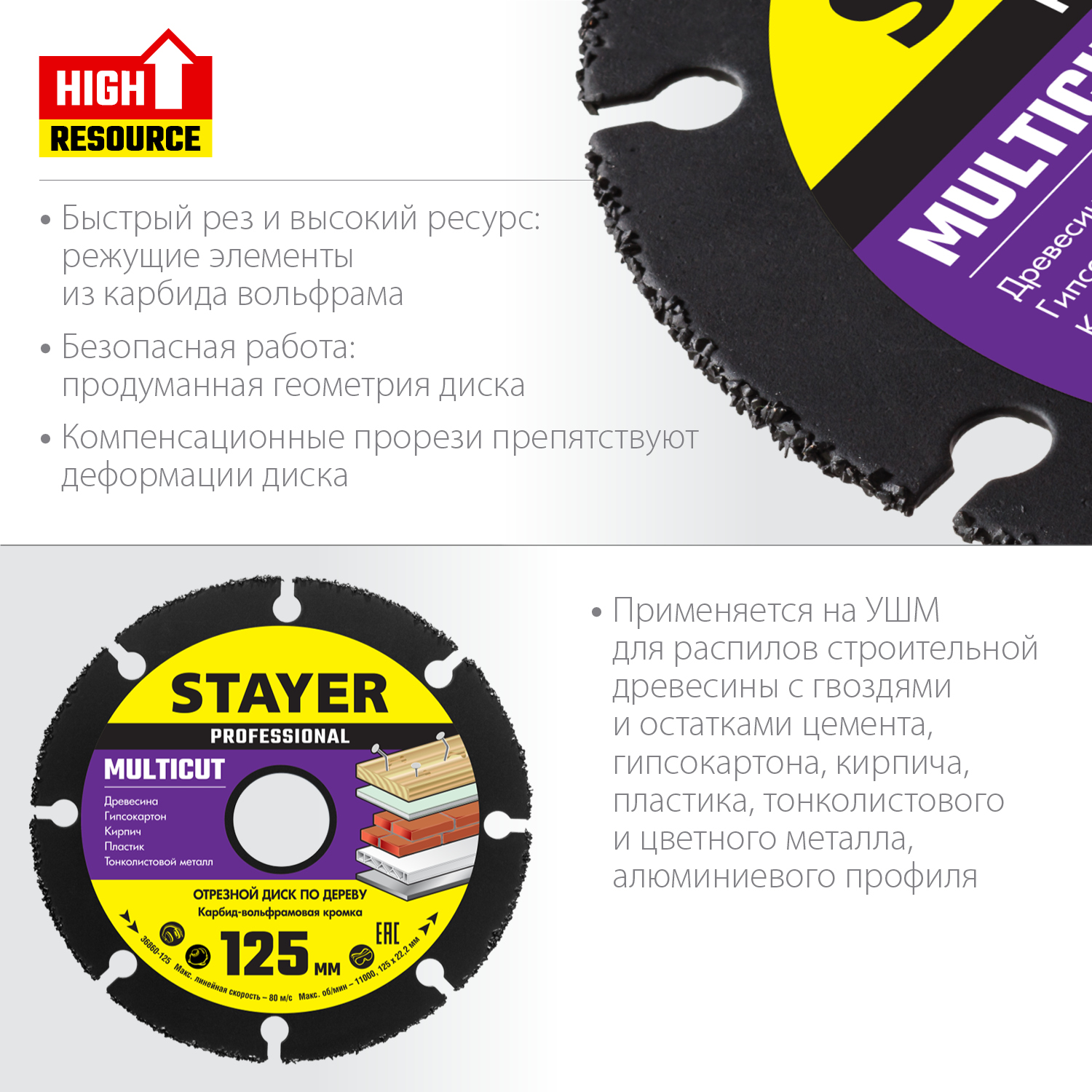 STAYER Ø 125 мм, отрезной диск для УШМ 36860-125 купить по цене 630 ₽ в интернет магазине ТЕХСАД
