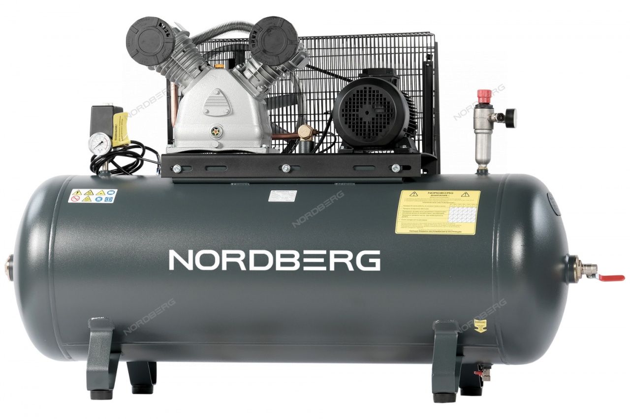 Компрессор поршневой, ременной NORDBERG NCP300/690 купить по цене 129 377 ₽ в интернет магазине ТЕХСАД