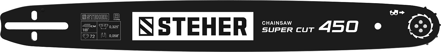 STEHER type B, шаг 0.325'', паз 1.5 мм, 45 см, шина для бензопилы 75202-45 STEHER type B, шаг 0.325'', паз 1.5 мм, 45 см, шина для бензопилы 75202-45 купить по цене 870 ₽ в интернет магазине ТЕХСАД