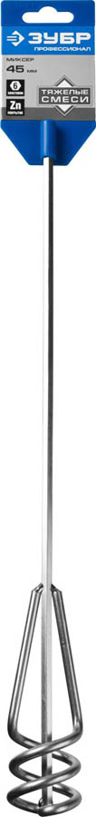 ЗУБР 45х400 мм, миксер для песчано-гравийных смесей 06033-04-40_z02 Профессионал купить по цене 350 ₽ в интернет магазине ТЕХСАД