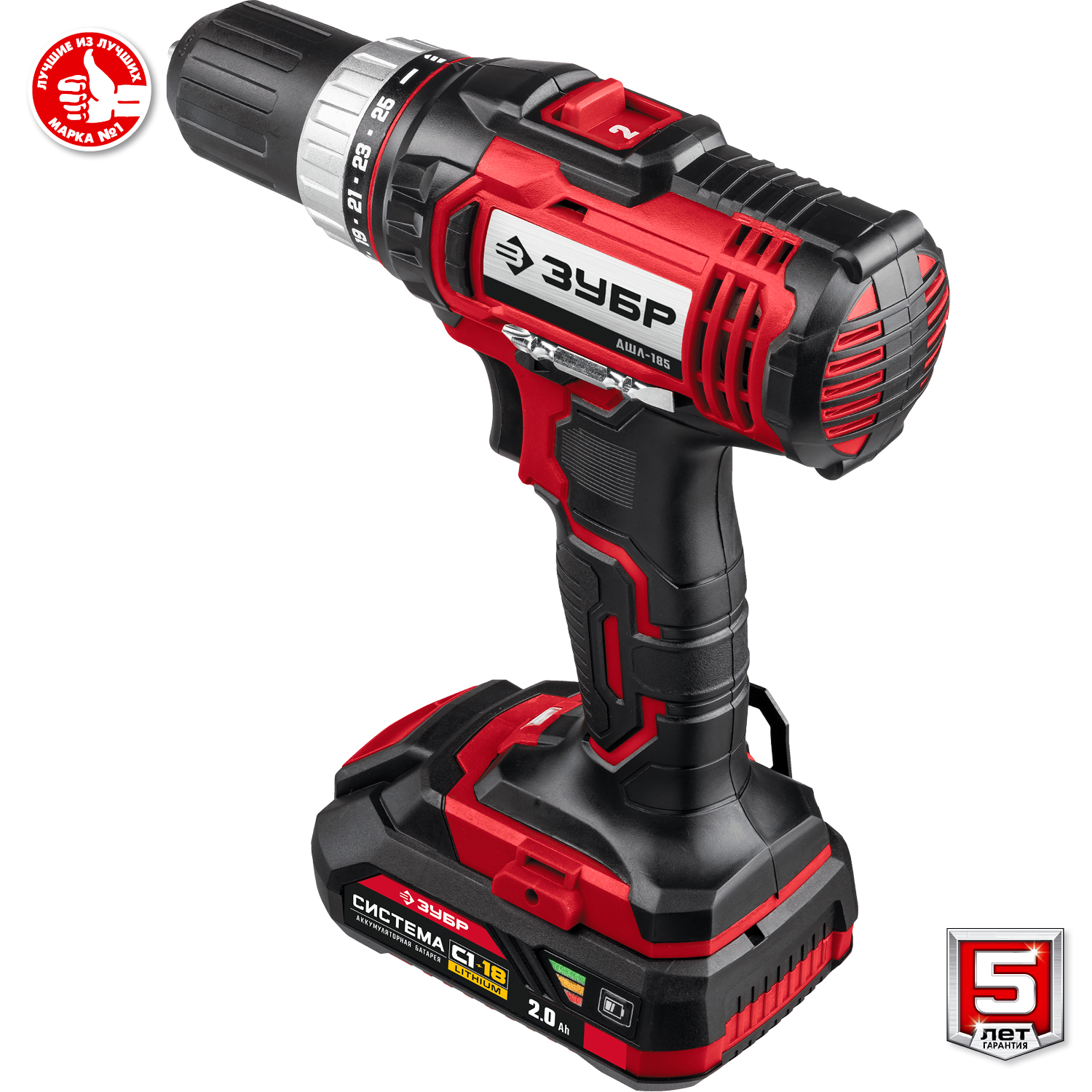ЗУБР 18 В, 2 АКБ (2Ач), в кейсе, дрель-шуруповерт ДШЛ-185-22 Мастер купить по цене 9&nbsp;030 ₽ в интернет магазине ТЕХСАД