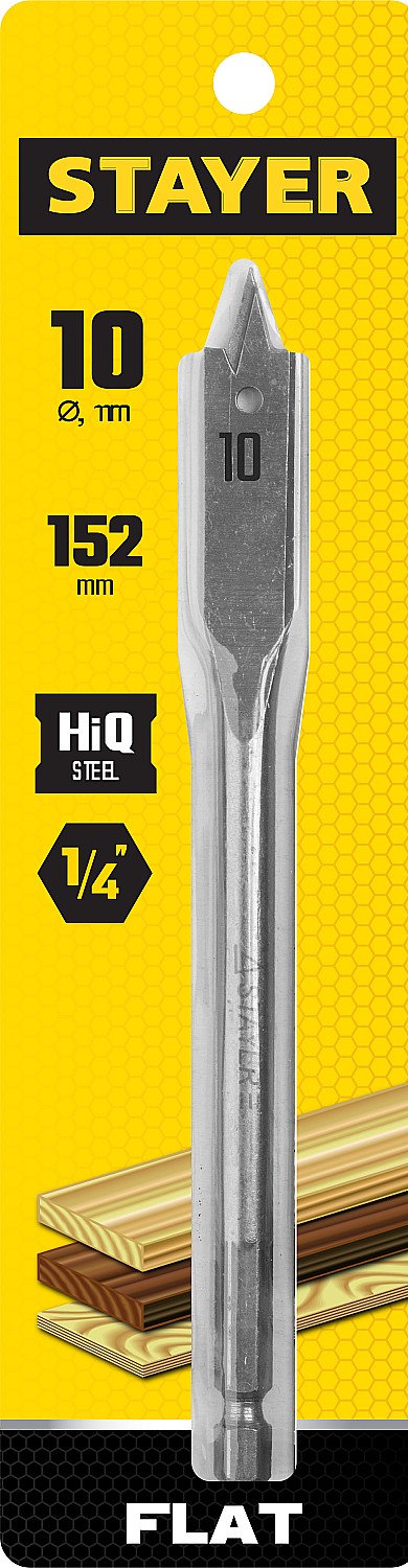 STAYER FLAT 12x152мм, сверло по дереву перовое 2950-12_z01 Master купить по цене 134 ₽ в интернет магазине ТЕХСАД