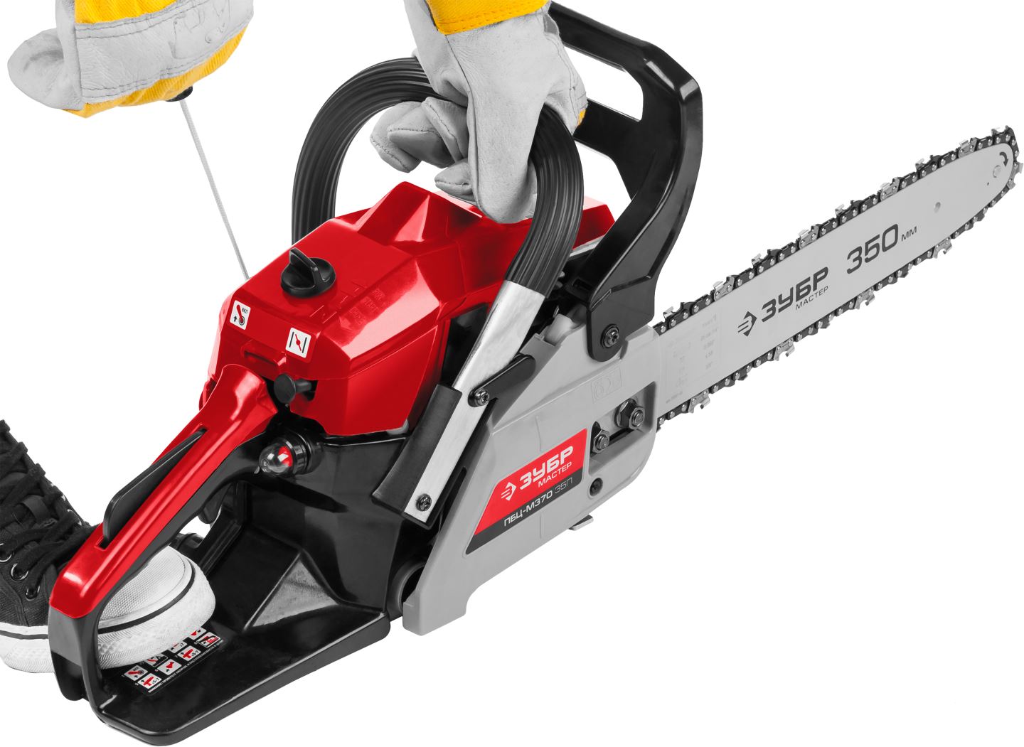 ЗУБР 1.2 кВт/1.6 л.с, 350 мм, бытовая, пила цепная бензиновая ПБЦ-М370 35П Мастер купить по цене 5&nbsp;460 ₽ в интернет магазине ТЕХСАД