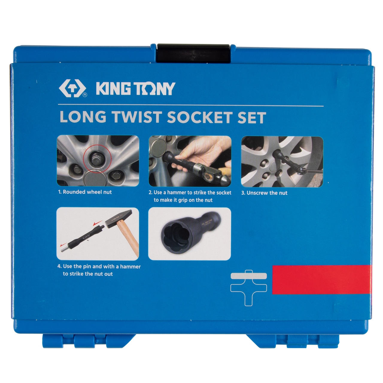 Набор торцевых головок для поврежденных гаек и болтов, 17, 19, 21, 22 мм, 5 предметов KING TONY 9TD165MR купить по цене 12&nbsp;200 ₽ в интернет магазине ТЕХСАД