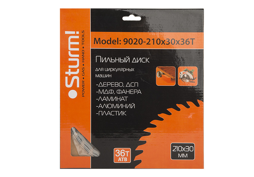 Диск пильный Sturm! 9020-210x30x36T купить по цене 690 ₽ в интернет магазине ТЕХСАД