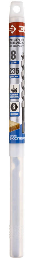 ЗУБР d=8 x 235/160 мм, HEX, сверло левиса по дереву ''Левис'' 2948-235-08_z01 купить по цене 257 ₽ в интернет магазине ТЕХСАД