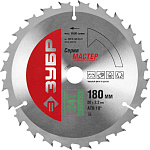 ЗУБР Ø 180 x 20 мм, 24T, диск пильный по дереву ''Быстрый рез'' 36910-180-20-24 купить по цене 418 ₽ в интернет магазине ТЕХСАД