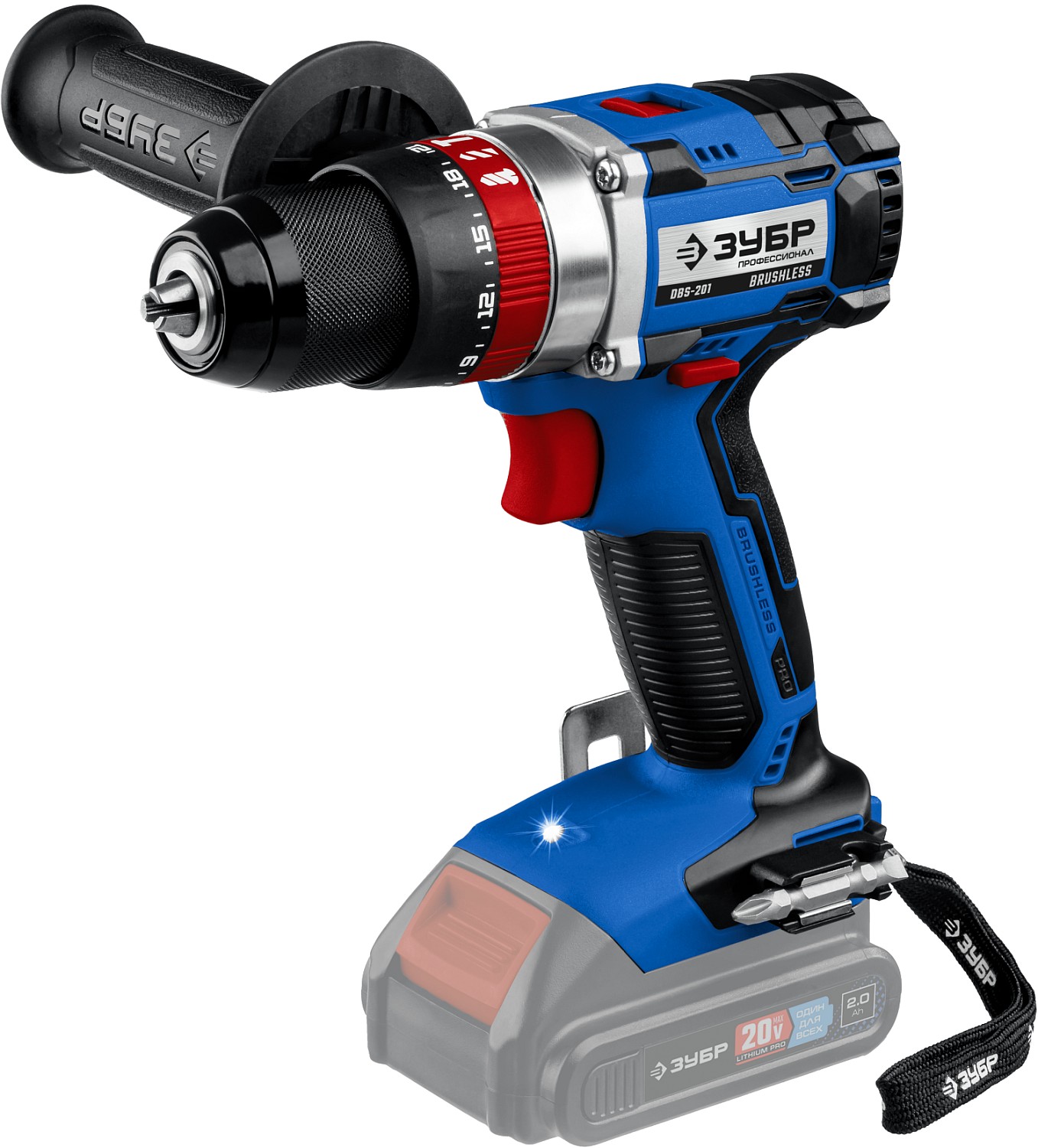 ЗУБР 20 В, бесщеточная, без АКБ, в коробке, ударная дрель-шуруповерт DBS-201 Профессионал купить по цене 11 230 ₽ в интернет магазине ТЕХСАД