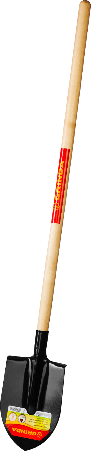 GRINDA 285x205x1420 мм, деревянный черенок, лопата штыковая 421821_z01 купить по цене 850 ₽ в интернет магазине ТЕХСАД