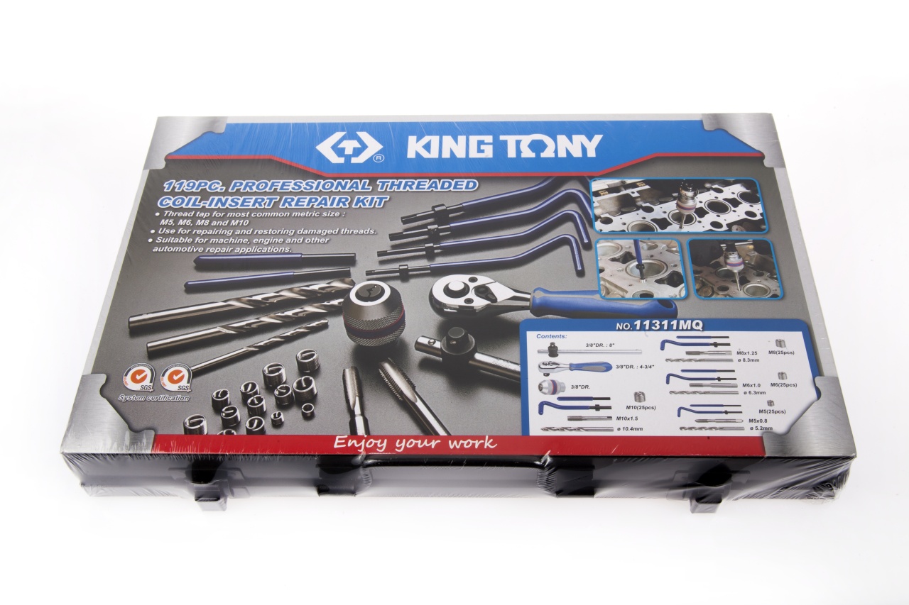 Набор для восстановления резьбы М5-10 KING TONY 11311MQ купить по цене 19 950 ₽ в интернет магазине ТЕХСАД