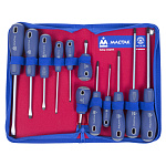 Набор отверток в футляре на молнии, 12 предметов МАСТАК 04-12Z купить по цене 5 460 ₽ в интернет магазине ТЕХСАД