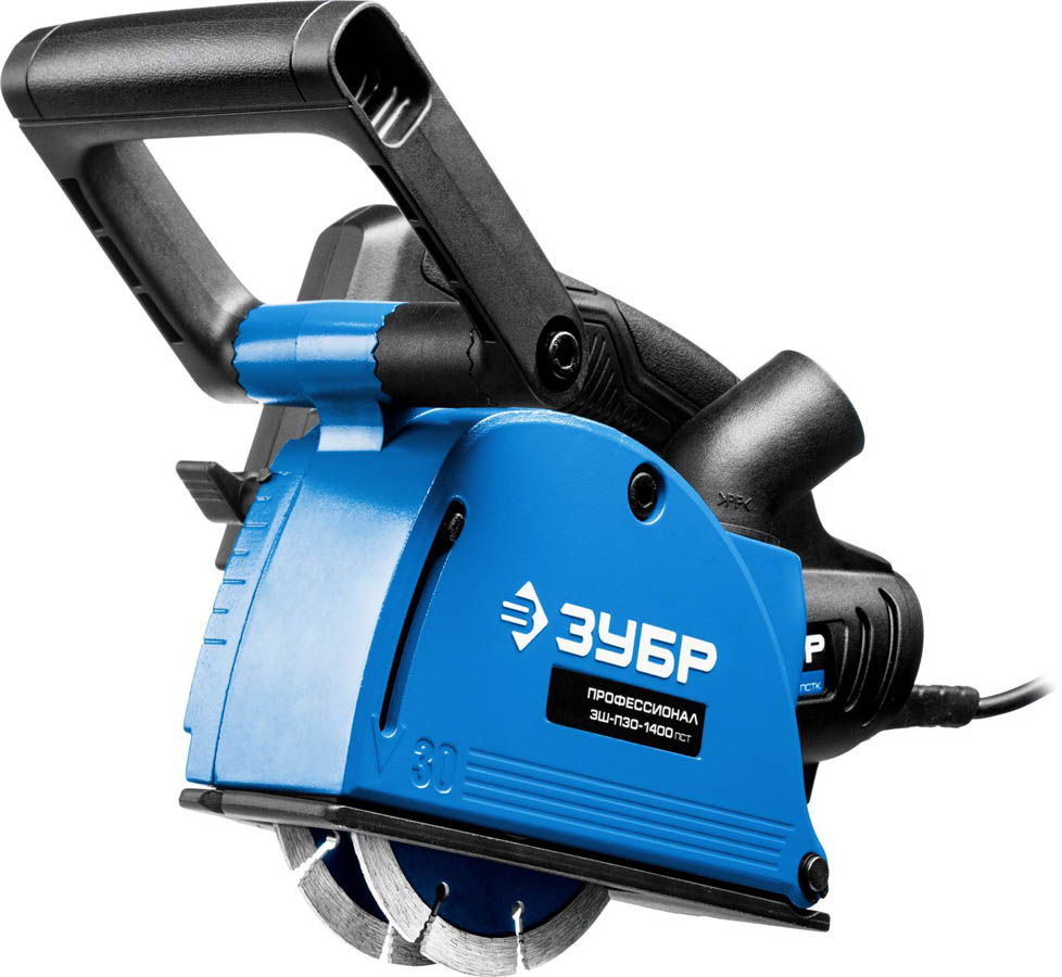 ЗУБР 1400 Вт, 8800 об/мин, 0-30 мм, штроборез электрический ЗШ-П30-1400 ПСТ Профессионал купить по цене 10&nbsp;790 ₽ в интернет магазине ТЕХСАД