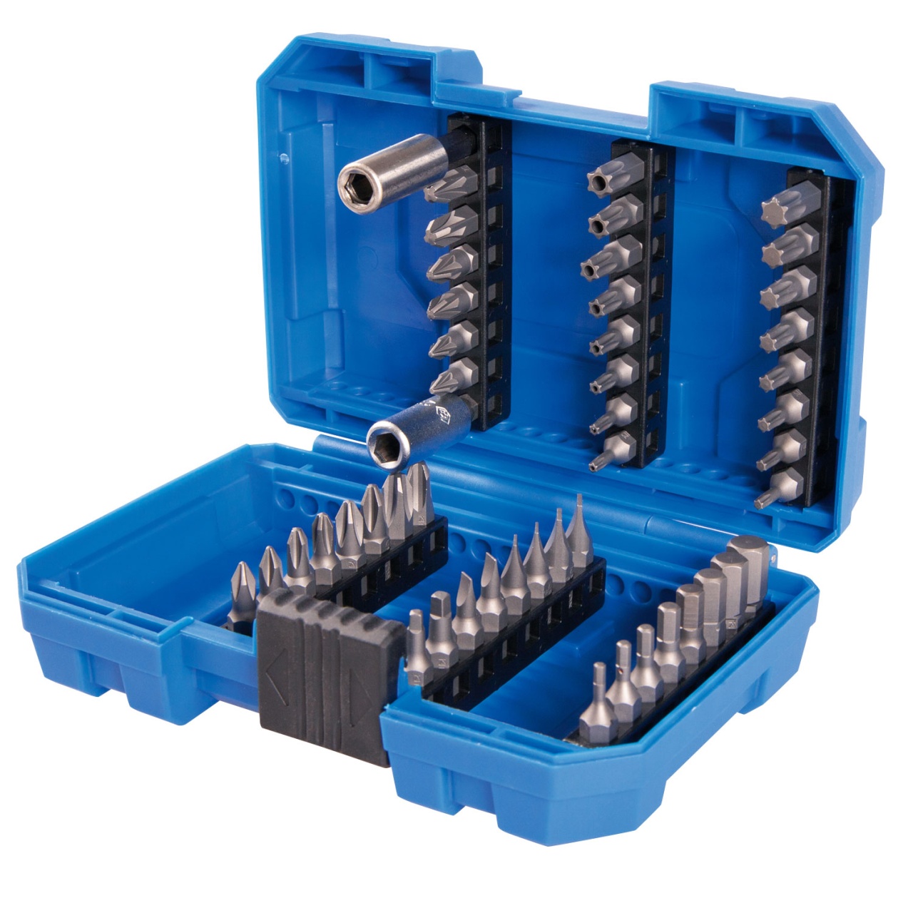 Набор вставок (бит) 1/4'', PH, PZ, Hex, Torx, Slotted, Square, 49 предметов KING TONY 1049CQ купить по цене 2 570 ₽ в интернет магазине ТЕХСАД