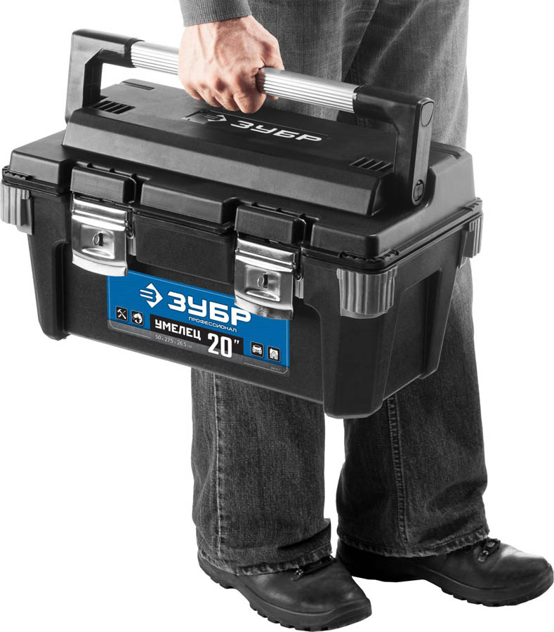 ЗУБР 500 x 275 x 265 мм (20''), пластиковый, ящик для инструментов УМЕЛЕЦ-20 38141-20_z01 Профессиона купить по цене 2&nbsp;950 ₽ в интернет магазине ТЕХСАД