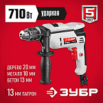 ЗУБР 710 Вт, дрель ударная ДУ-710 ЭРМ2 Мастер купить по цене 3 860 ₽ в интернет магазине ТЕХСАД