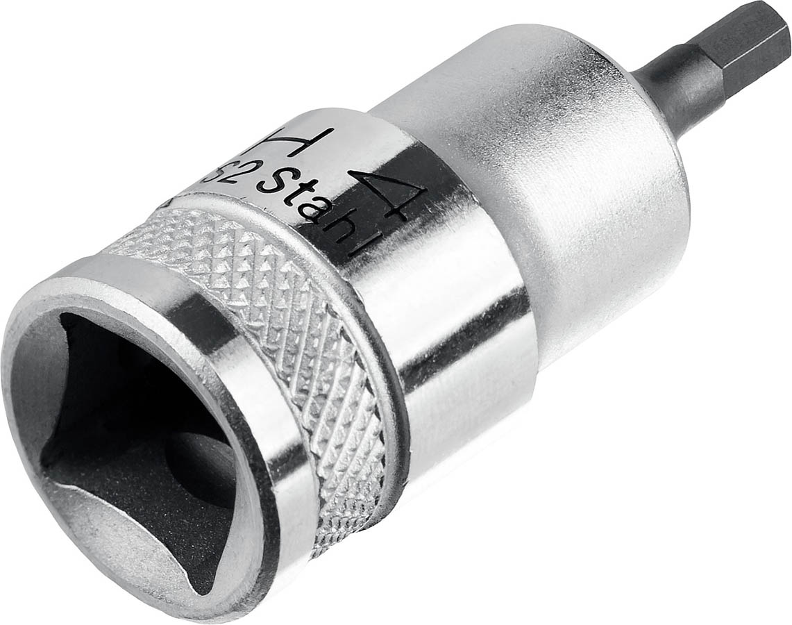 KRAFTOOL 1/2'', 55 мм, S2 сталь, H4, фосфатированная, торцовая бита-головка INDUSTRIE QUALITAT 27908-04_z01 купить по цене 326 ₽ в интернет магазине ТЕХСАД