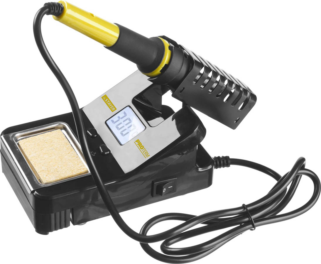 STAYER 160-520°C, 48 Вт, шаг 10°C, жк дисплей, паяльная станция цифровая 55370 купить по цене 3 390 ₽ в интернет магазине ТЕХСАД
