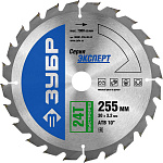 ЗУБР Ø 255 x 30 мм, 24T, диск пильный по дереву ''Быстрый рез'' 36901-255-30-24 купить по цене 678 ₽ в интернет магазине ТЕХСАД
