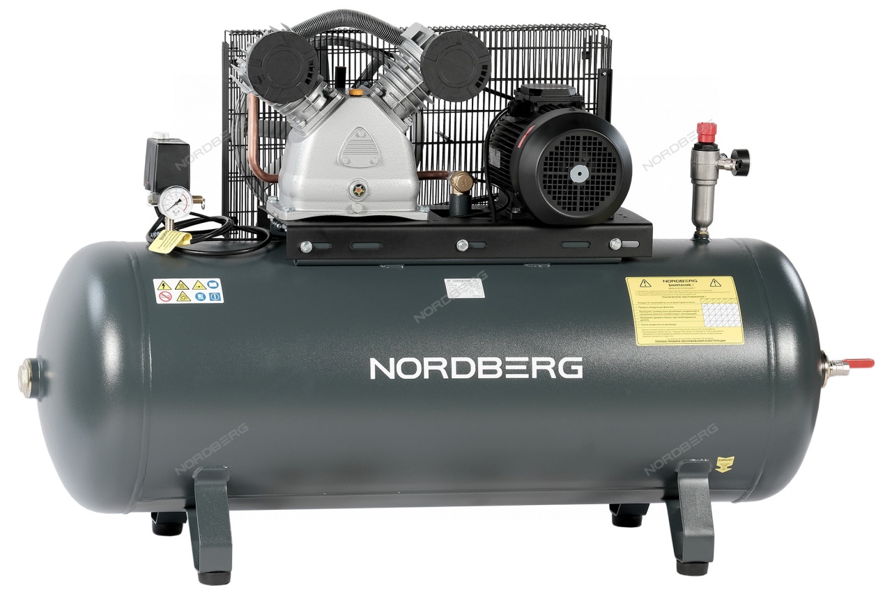 Компрессор поршневой, ременной NORDBERG NCP300/880 купить по цене 137 571 ₽ в интернет магазине ТЕХСАД
