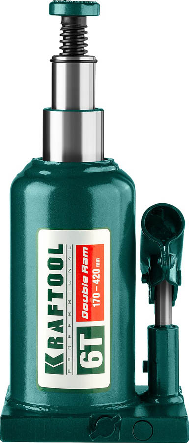 KRAFTOOL 6 т, 170-420 мм, домкрат гидравлический бутылочный сварной телескопический Double Ram 43463-6 KRAFTOOL 6 т, 170-420 мм, домкрат гидравлический бутылочный сварной телескопический Double Ram 43463-6 купить по цене 4 390 ₽ в интернет магазине ТЕХСАД