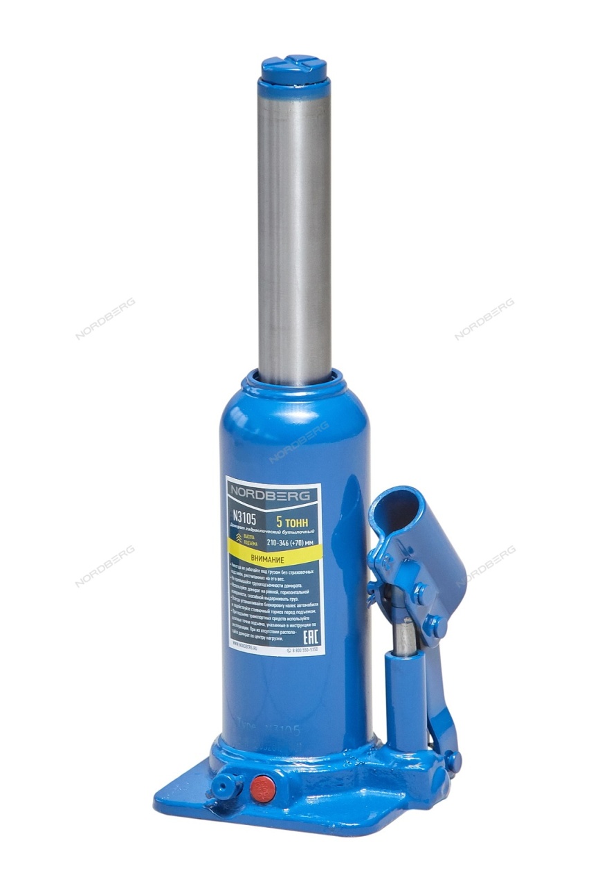 Домкрат бутылочный 5 т NORDBERG N3105 купить по цене 2 813 ₽ в интернет магазине ТЕХСАД