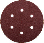 ЗУБР 6 отв., Р60, 150 мм, 5 шт., круг шлифовальный универсальный, из абразивной бумаги на велкро основе 35566-150-060 Мастер купить по цене 244 ₽ в интернет магазине ТЕХСАД