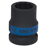 Головка торцевая ударная двенадцатигранная 1/2'', 17 мм KING TONY 453017M купить по цене 350 ₽ в интернет магазине ТЕХСАД