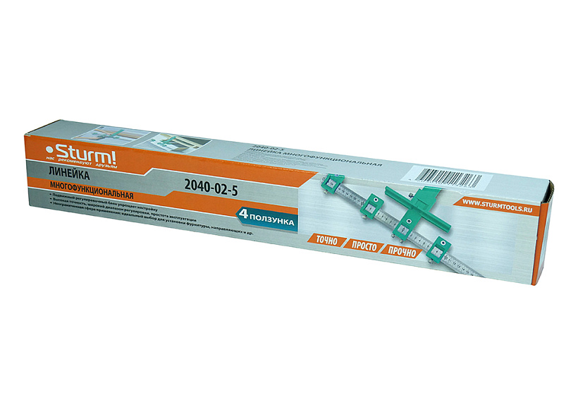 Линейка многофункциональная копировальная Sturm! 2040-02-5 купить по цене 1&nbsp;180 ₽ в интернет магазине ТЕХСАД