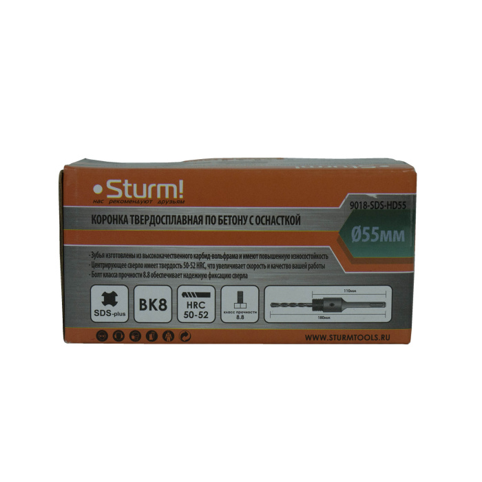 Коронка SDS+ Sturm! 9018-SDS-HD55 купить по цене 590 ₽ в интернет магазине ТЕХСАД