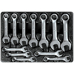 Набор комбинированных укороченных ключей, 8-19 мм, ложемент, 12 предметов KING TONY 9-1282MR купить по цене 4 390 ₽ в интернет магазине ТЕХСАД