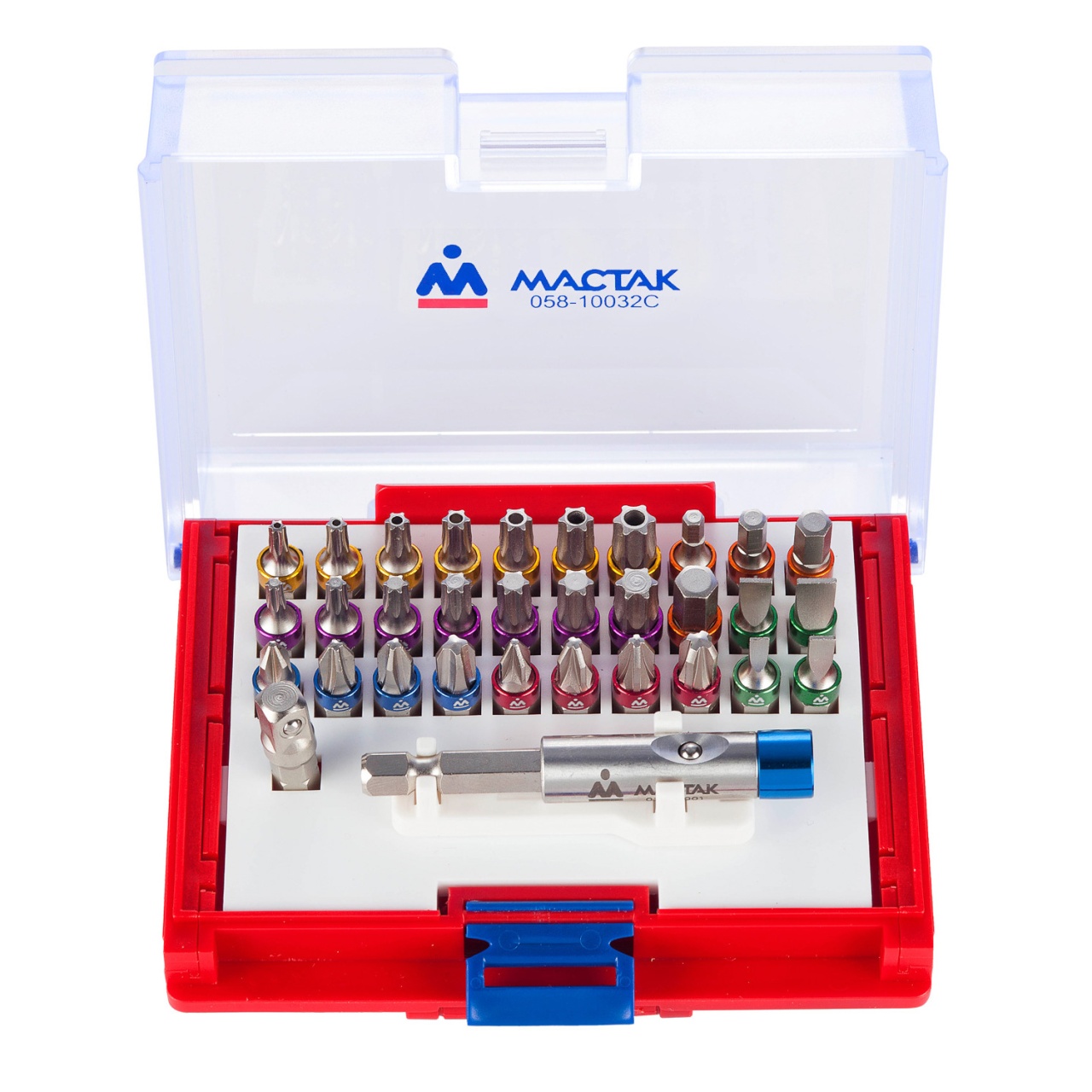 Набор вставок (бит) 1/4'', PH, PZ, Hex, Torx, Slotted, 32 предмета МАСТАК 058-10032C купить по цене 2 600 ₽ в интернет магазине ТЕХСАД