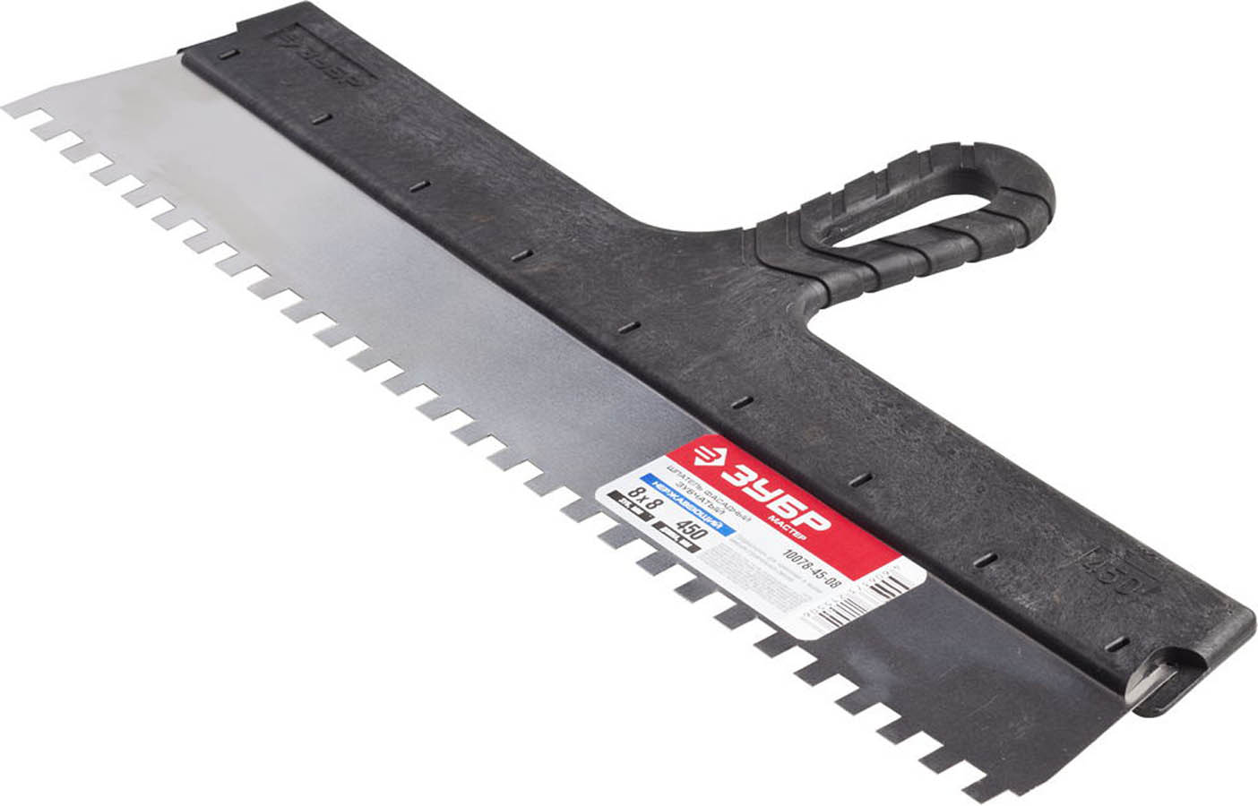 ЗУБР 450 мм, нержавеющая полотно, пластмассовая рукоятка, шпатель фасадный 10078-45-08 купить по цене 245 ₽ в интернет магазине ТЕХСАД