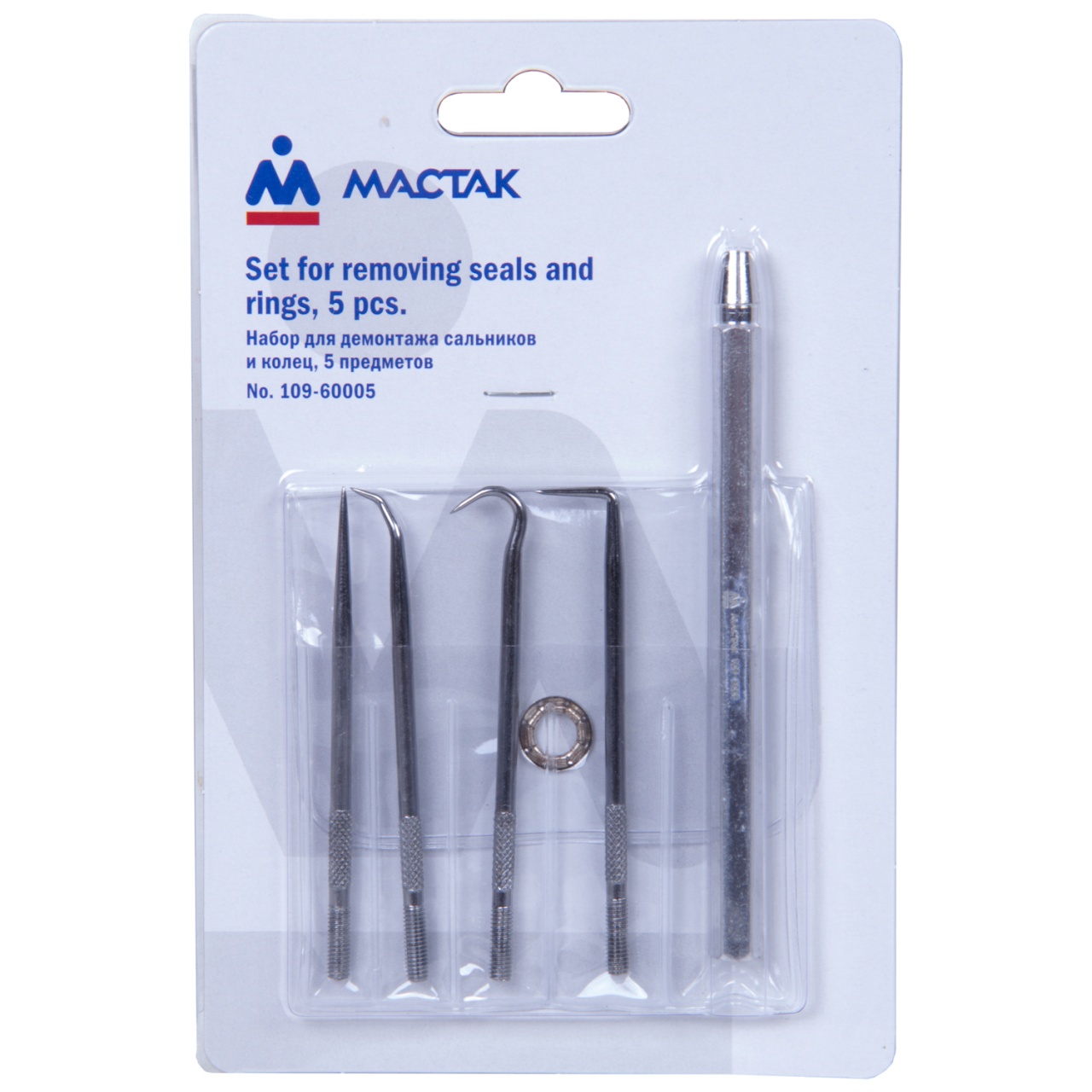 Набор для демонтажа сальников и колец, 5 предметов МАСТАК 109-60005 купить по цене 1 110 ₽ в интернет магазине ТЕХСАД