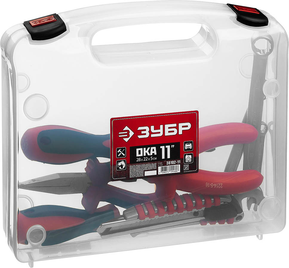 ЗУБР 280 х 220 х 50 мм, кейс-органайзер ОКА-11 38102-11 купить по цене 331 ₽ в интернет магазине ТЕХСАД