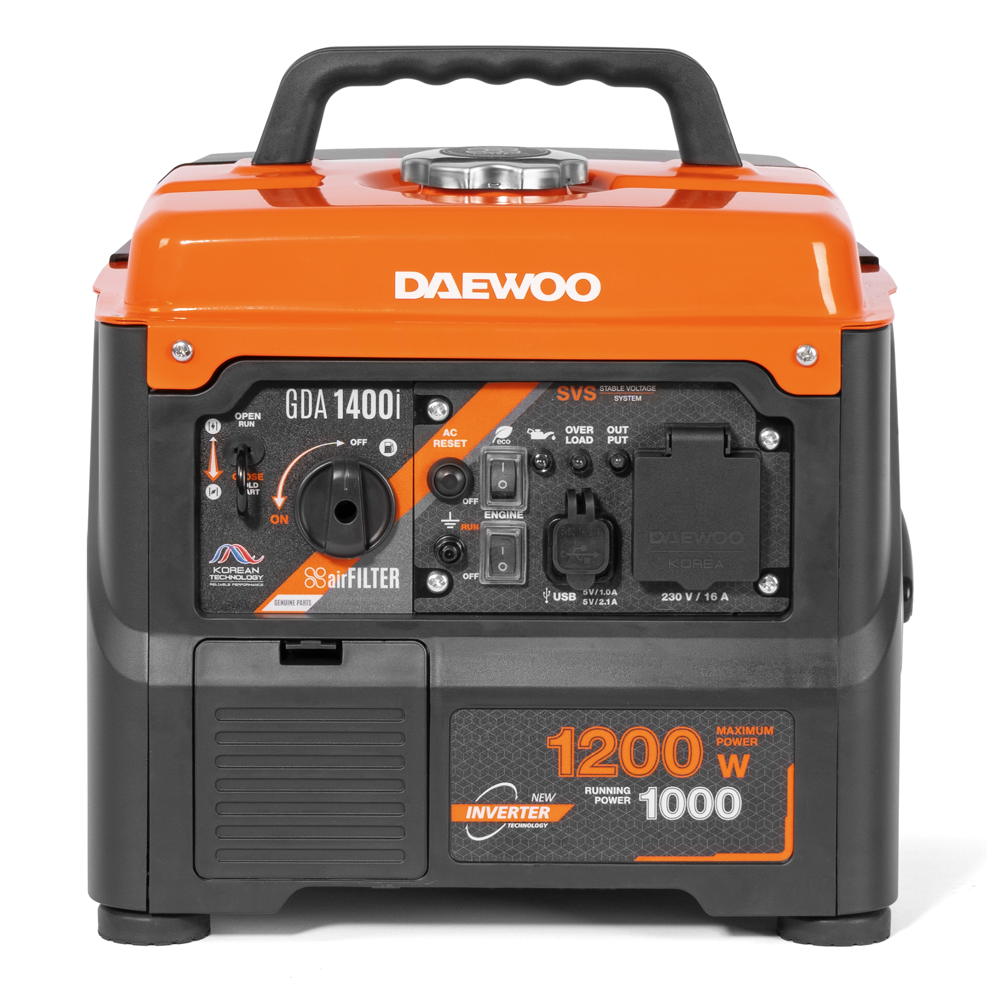 Инверторный бензиновый генератор DAEWOO GDA 1400i купить по цене 29 990 ₽ в интернет магазине ТЕХСАД