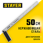 STAYER 500 мм, столярный угольник с нержавеющим полотном STABIL 3431-50 купить по цене 820 ₽ в интернет магазине ТЕХСАД
