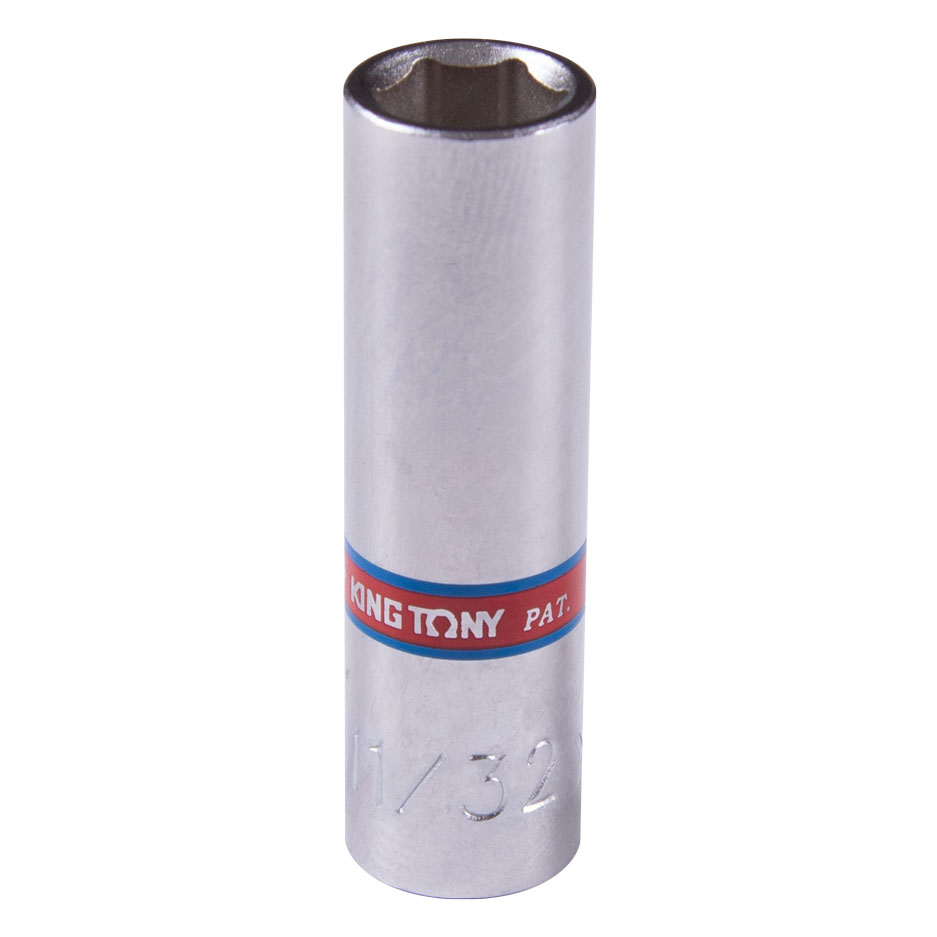 Головка торцевая глубокая шестигранная 1/4'', 11/32'', дюймовая KING TONY 223511S купить по цене 170 ₽ в интернет магазине ТЕХСАД