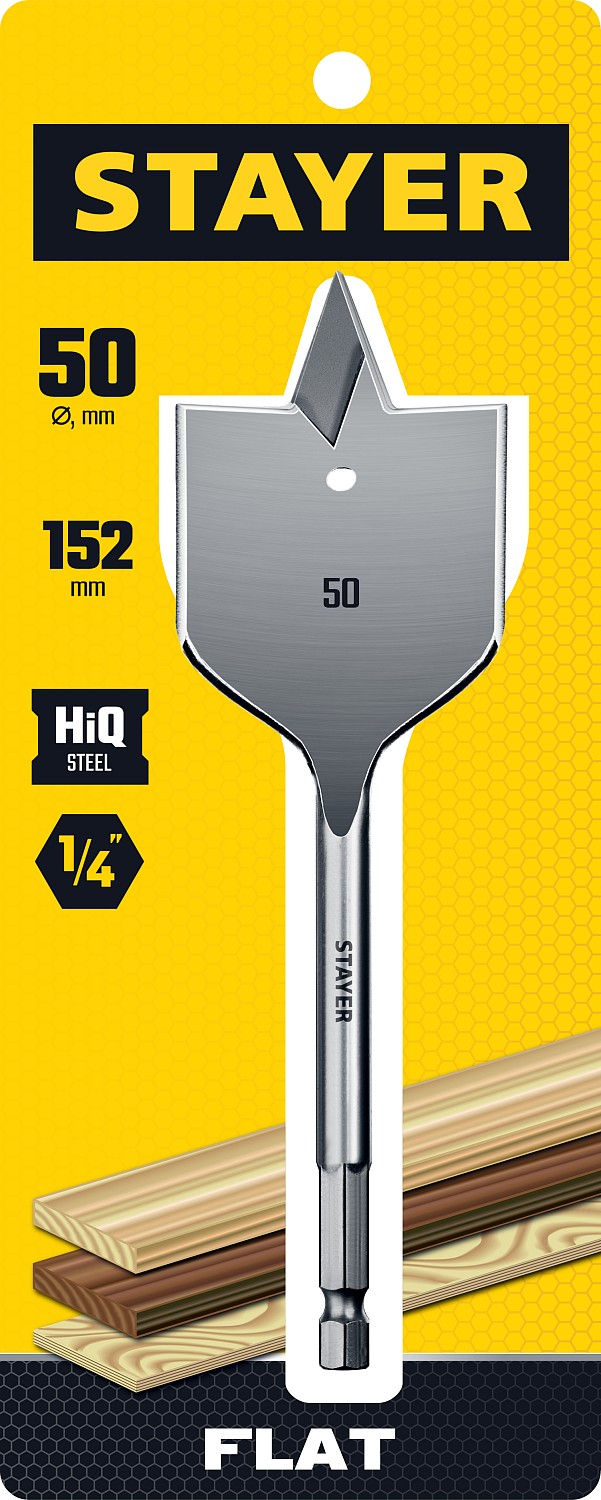 STAYER d=50 мм, сверло по дереву перовое 2950-50_z01 Master купить по цене 400 ₽ в интернет магазине ТЕХСАД