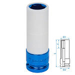 Головка торцевая ударная глубокая 1/2'', 17 мм, тонкостенная, пластиковая защита KING TONY 494517MX купить по цене 710 ₽ в интернет магазине ТЕХСАД