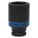 Головка торцевая ударная глубокая шестигранная 3/4'', 43 мм KING TONY 643543M купить по цене 2 510 ₽ в интернет магазине ТЕХСАД