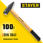 STAYER 100 г, молоток слесарный с деревянной рукояткой 2002-01 купить по цене 279 ₽ в интернет магазине ТЕХСАД